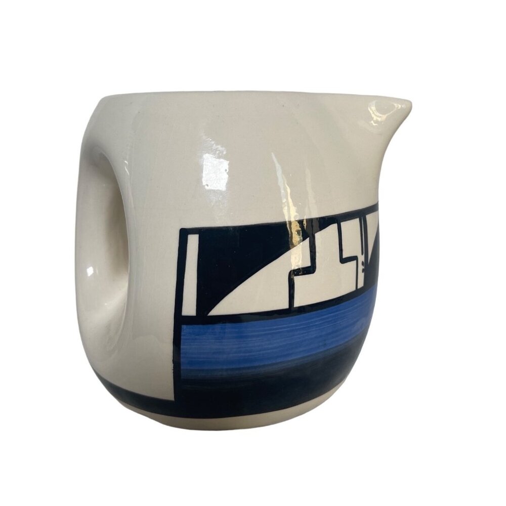 Ute Mountain Tribe Maxine Talk Wide Mouth Handled Pitcher Pottery E-13 SIGNED
